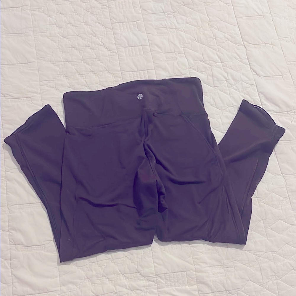 Dark Purple Leggings with mesh lining